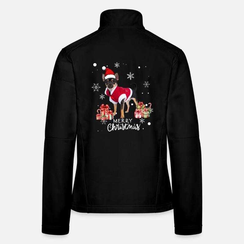 Chien Noël Veste en tissu softshell Femme