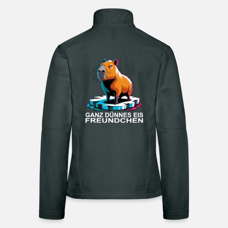 Capybara Meme – Ganz dünnes Eis Spruch Frauen Softshelljacke