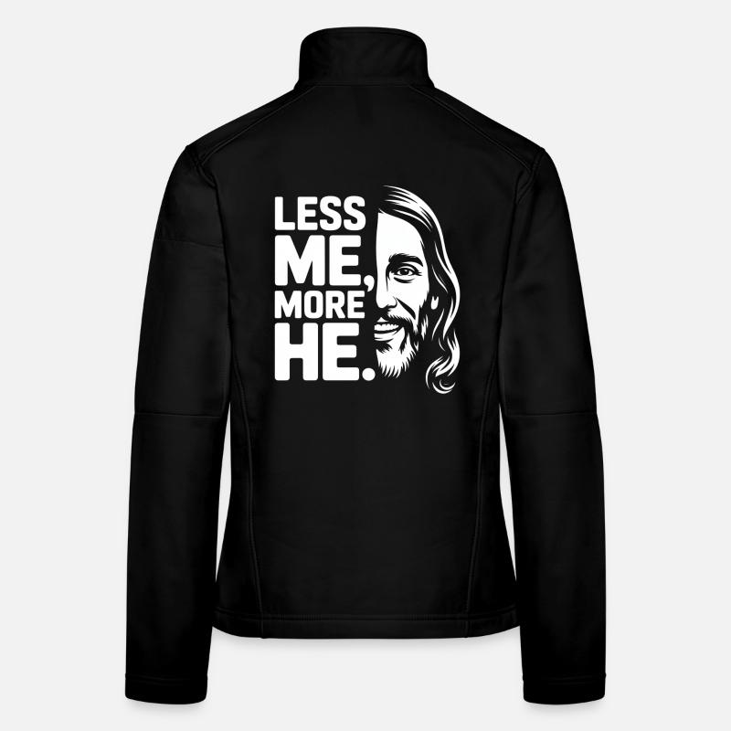 Less Me More He Christlicher Glaube Frauen Softshelljacke