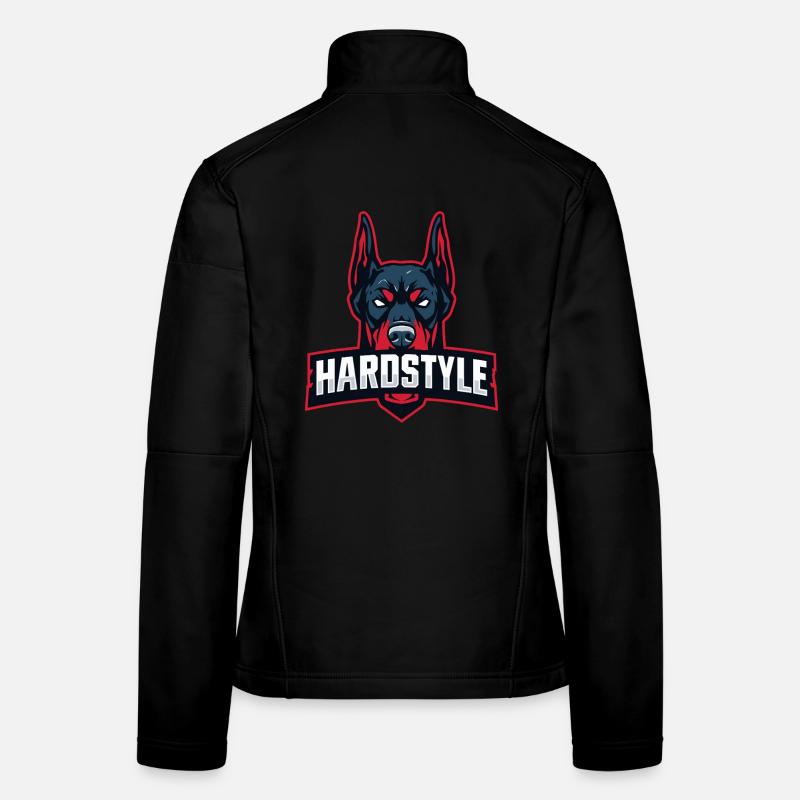 Dobermankopf – HARDSTYLE  Frauen Softshelljacke