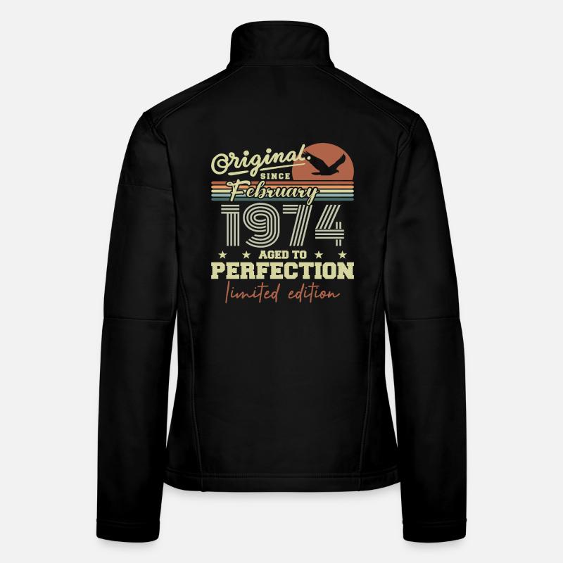 Geburtstag Februar 1974 Frauen Softshelljacke