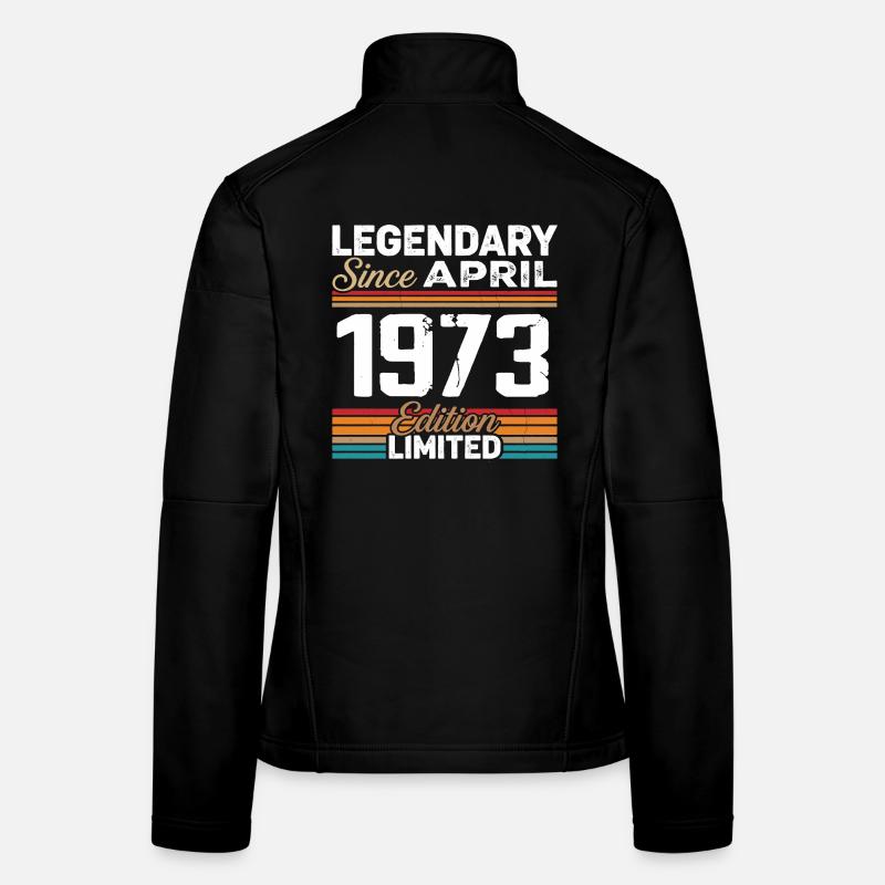 April 1973 Retro April 1973 Birthday Gift Women's Softshell Jacket