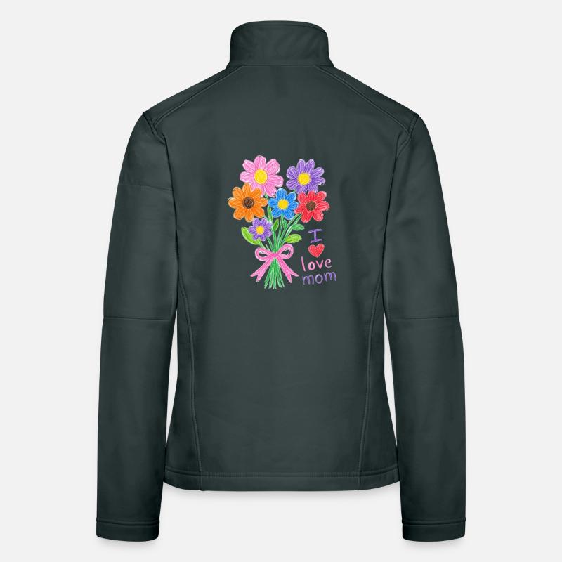 Pencil Bouquet for Mom Women's Softshell Jacket