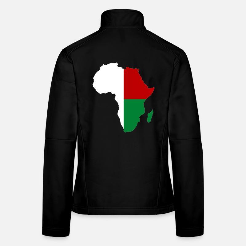Madagaskar Flagge Afrika Frauen Softshelljacke