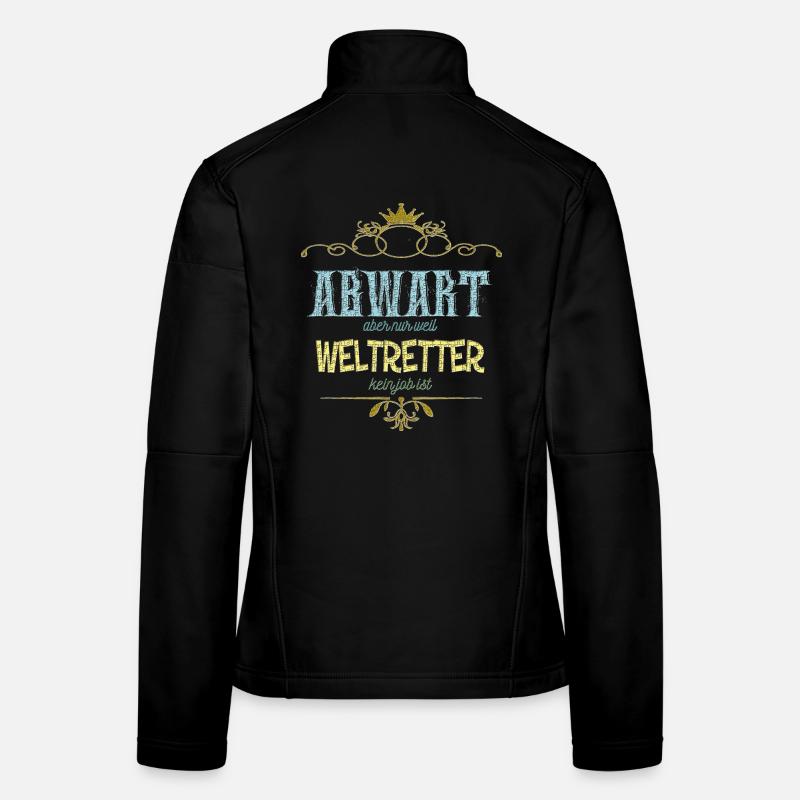 Abwart Weltretter - Frauen Softshelljacke - Schwarz
