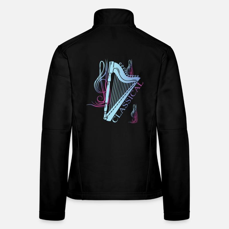 Classical Harp Music Women's Softshell Jacket