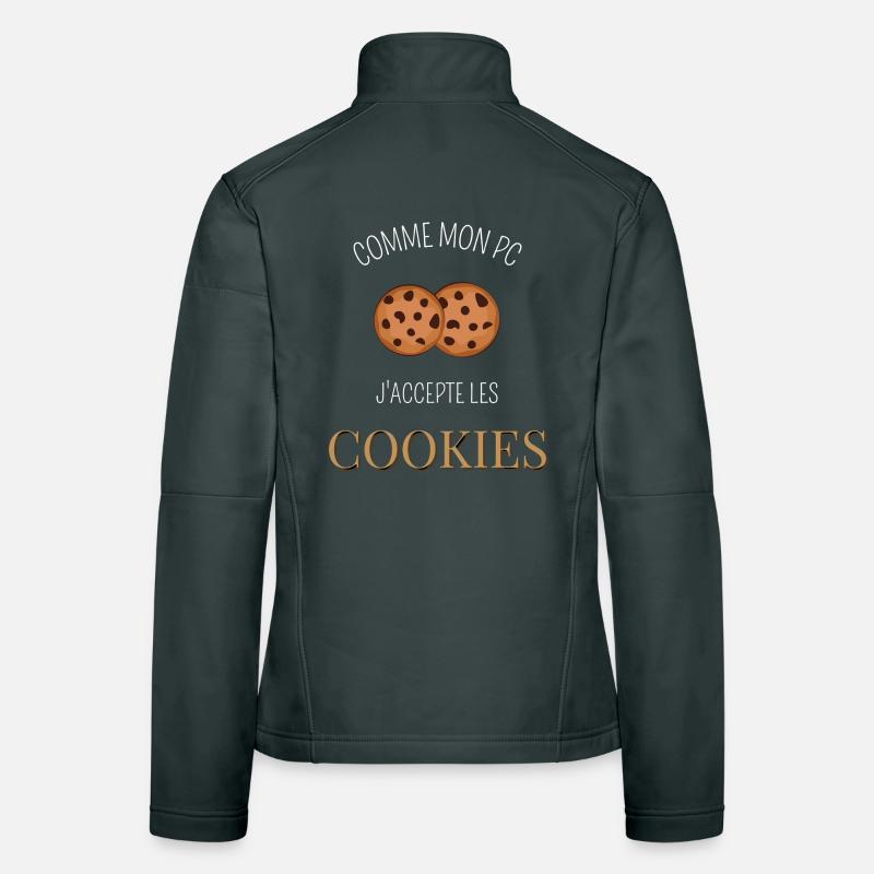 Comme mon pc j'accepte les cookies Veste en tissu softshell Femme