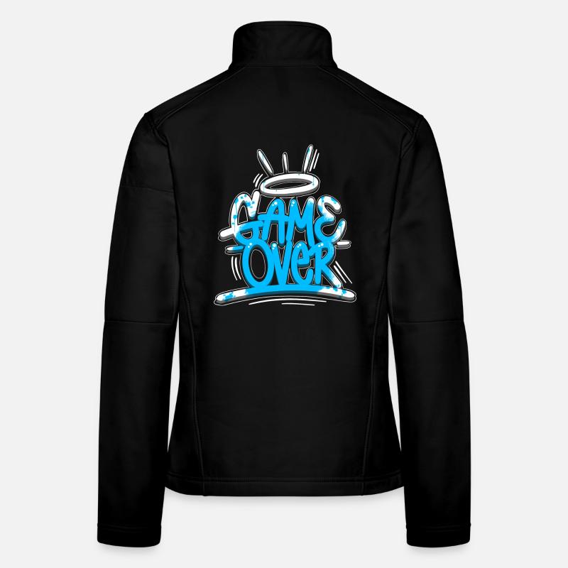 Game Over Graffiti Blue Veste en tissu softshell Femme