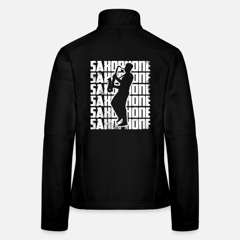 Funny Saxophone Women's Softshell Jacket