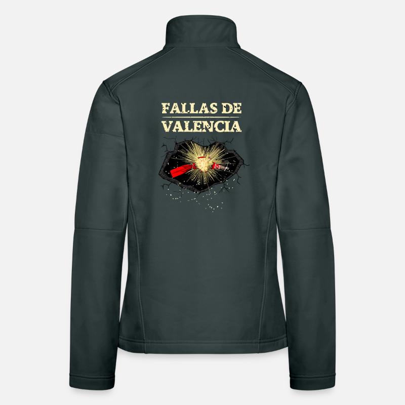 Explosions des Fallas de Valencia Veste en tissu softshell Femme