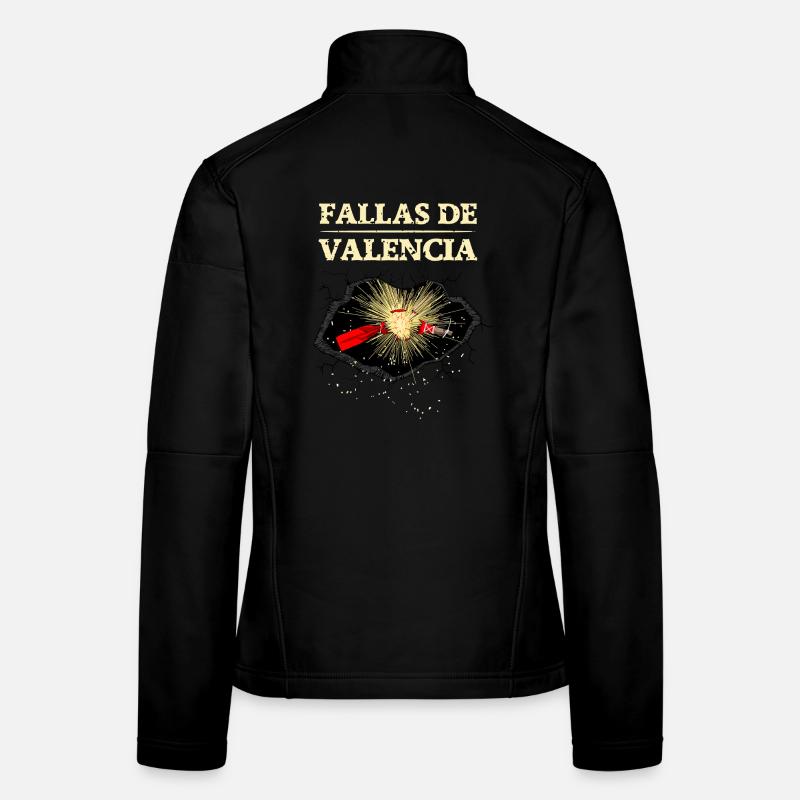 Explosions des Fallas de Valencia Veste en tissu softshell Femme