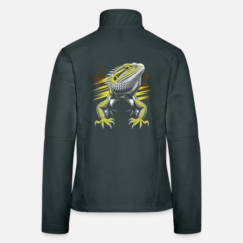 Dragon Head Bearded Dragon Lizard Women's Softshell Jacket