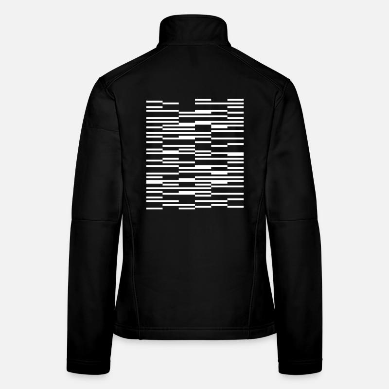 Abstraktes geometrisches Liniendesign Frauen Softshelljacke