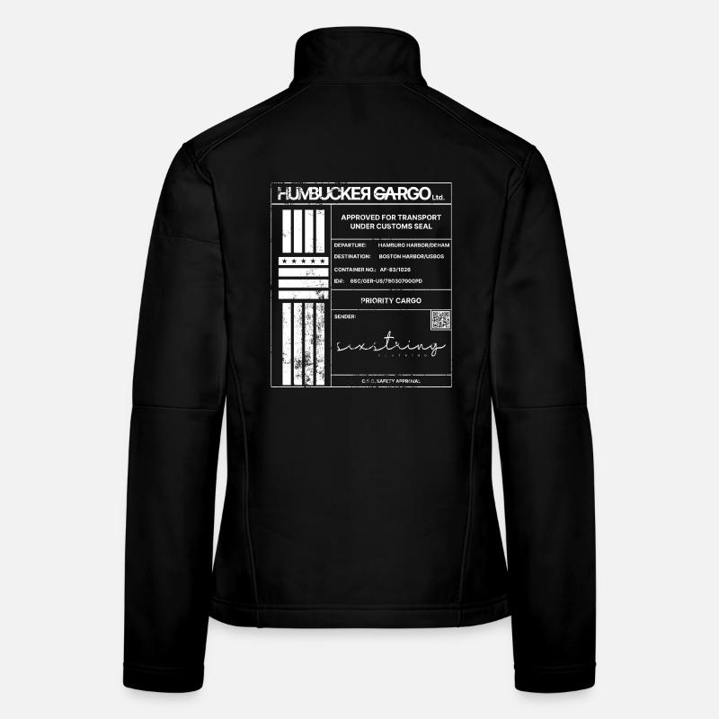 Shipping Label, weiß Frauen Softshelljacke