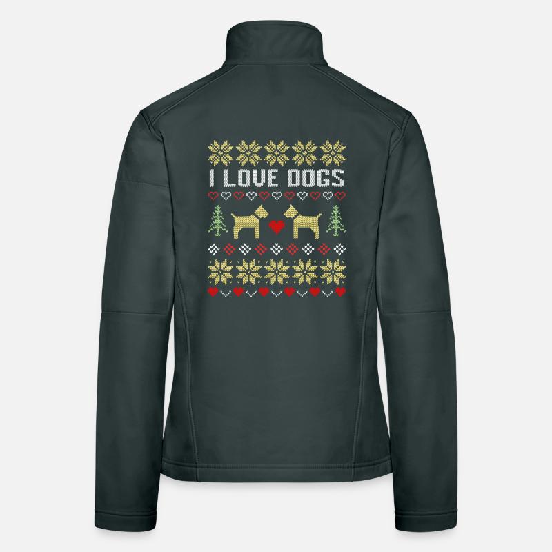 Pull de Noël moche pour chien Veste en tissu softshell Femme