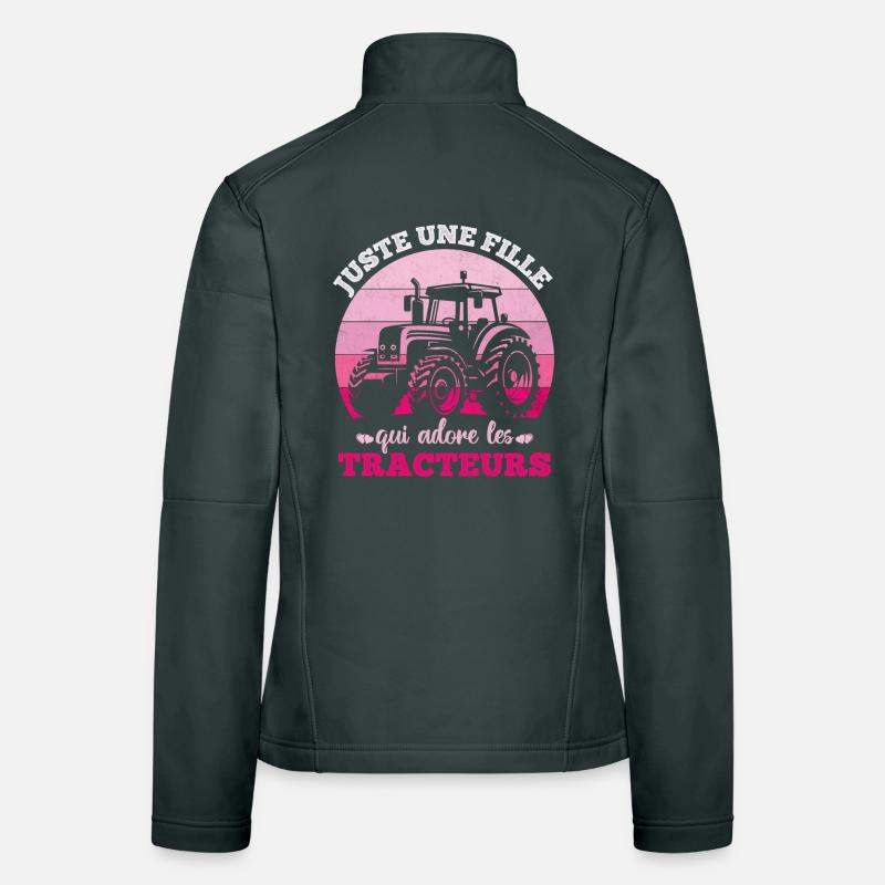 Nur ein Mädchen, das den Traktorhumor liebt Frauen Softshelljacke