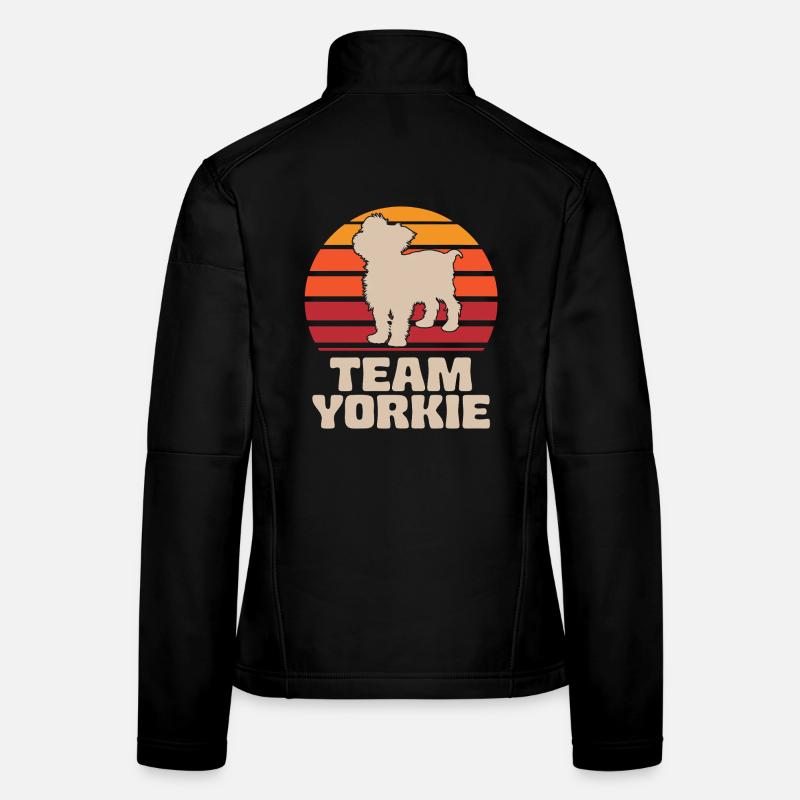 Équipe Yorkie Yorkshire Terrier Rétro Veste en tissu softshell Femme