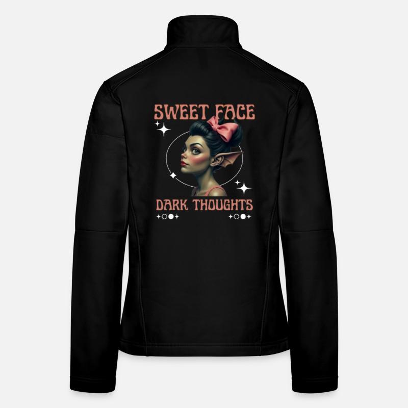 Sweet Face Dark Thoughts Frauen Softshelljacke