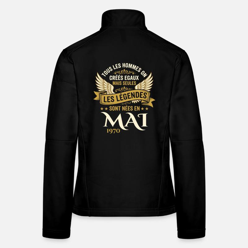 Anniversaire Mai 1970 Veste en tissu softshell Femme