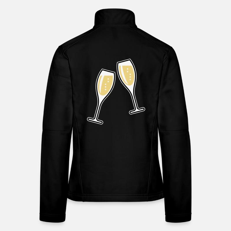 2 Sektgläser (Sekt / Oval / Zu / 3C) Veste en tissu softshell Femme