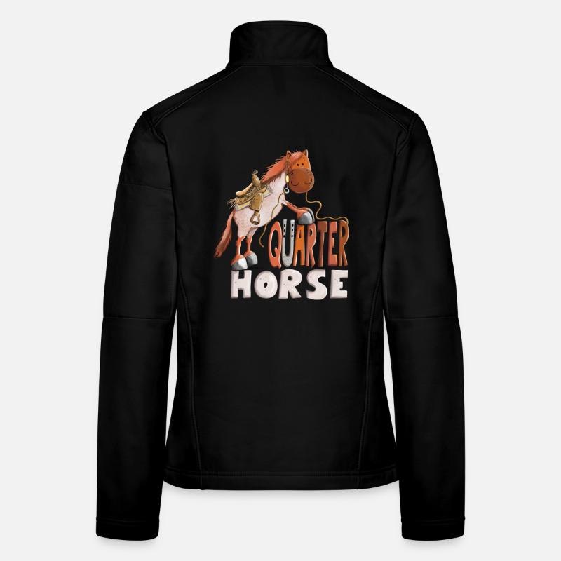 Da steht ein Quarter Horse - Frauen Softshelljacke - Schwarz
