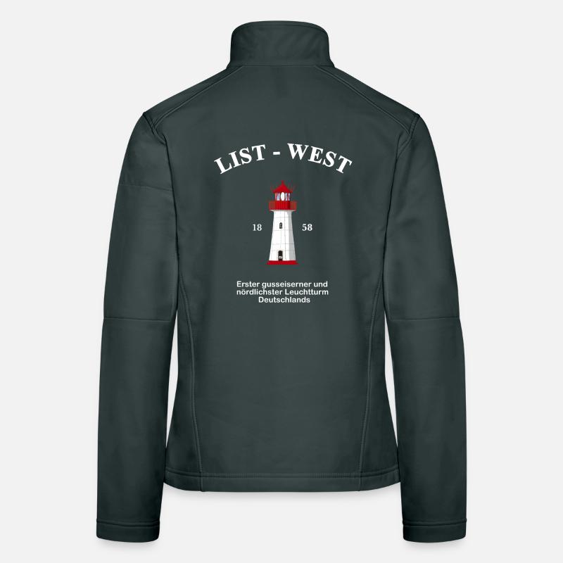 Lighthouse List-West, drawing with information Women's Softshell Jacket