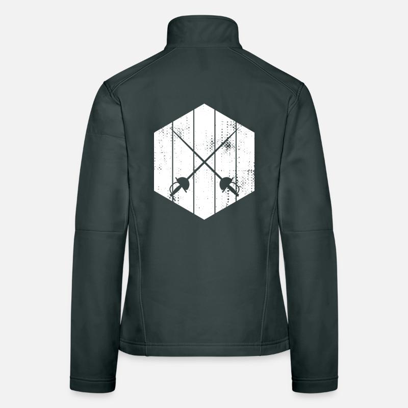Fechter Schwerter Skizze Frauen Softshelljacke