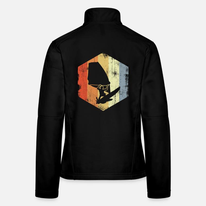 Windsurfer Zeichnung Frauen Softshelljacke