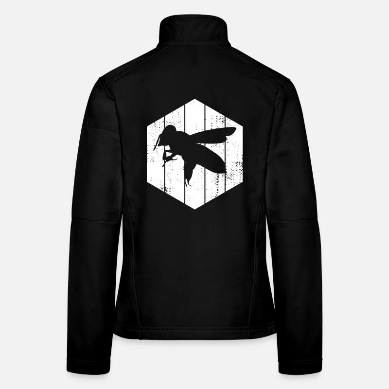 Bee Drawing Women's Softshell Jacket