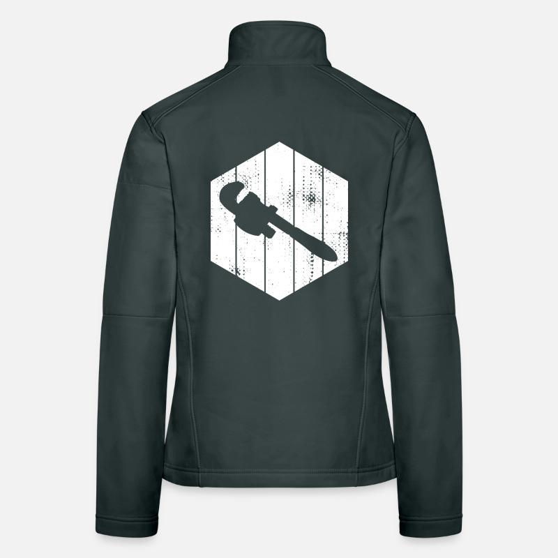 Croquis de clé à pipe Veste en tissu softshell Femme