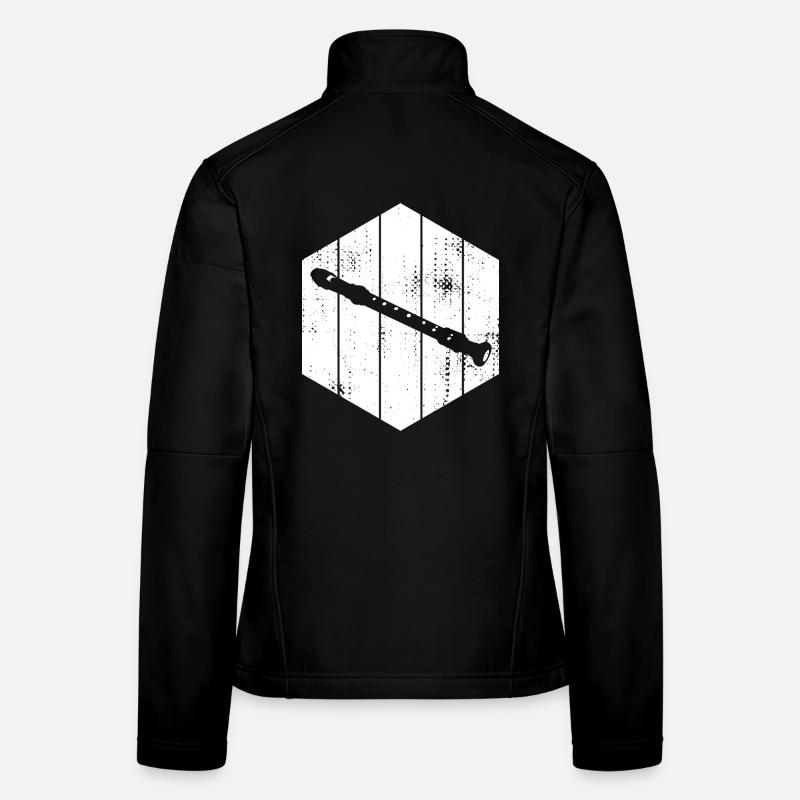 Flute Drawing Women's Softshell Jacket