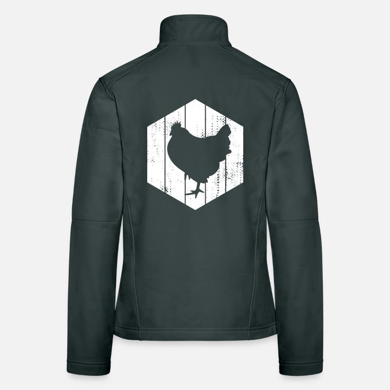 Hen Drawing Women's Softshell Jacket