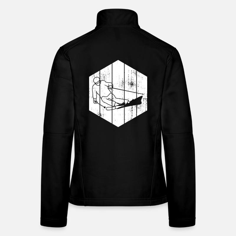 Dessin de skieur Veste en tissu softshell Femme