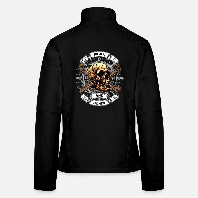 Crâne et os Pirate Veste en tissu softshell Femme