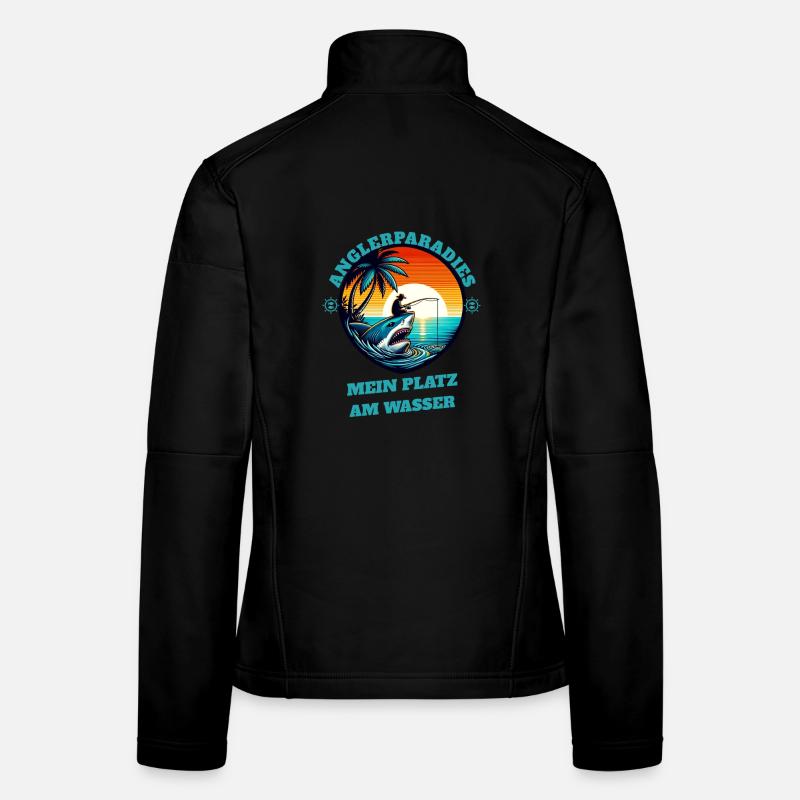 Fishing paradise sunset Women's Softshell Jacket