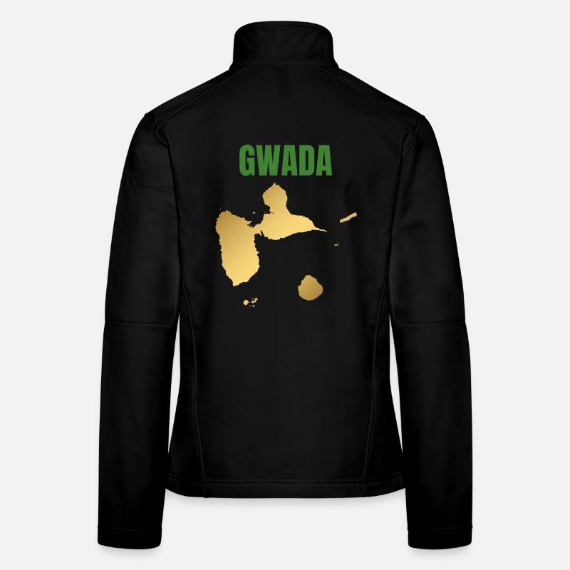 GWADA Golden Map West Indies T-shirt - Women's Softshell Jacket - black