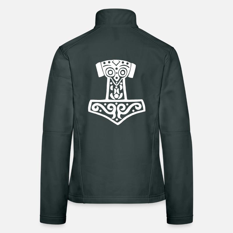 Thor's Hammer (White) Women's Softshell Jacket