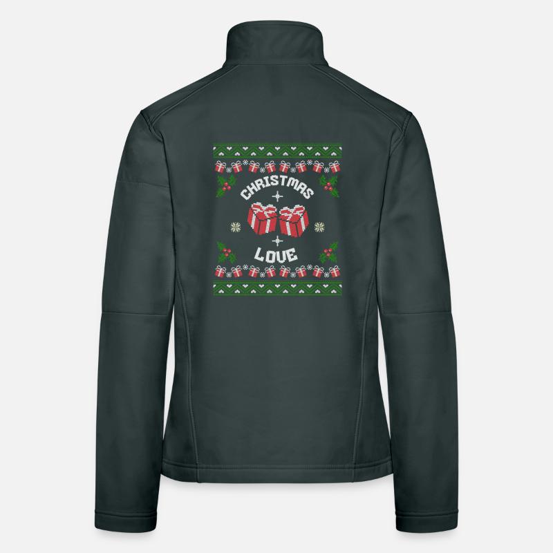 Christmas Love Gifts Pattern Ugly Style Women's Softshell Jacket