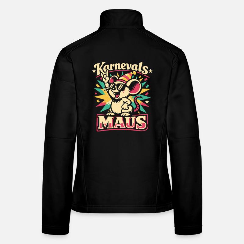 Karnevalsmaus Rock Musik Lustig Geschenk Frauen Softshelljacke