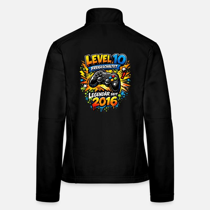 Level 10 Complete 2016 Birthday Young Gamer Gesc Women's Softshell Jacket