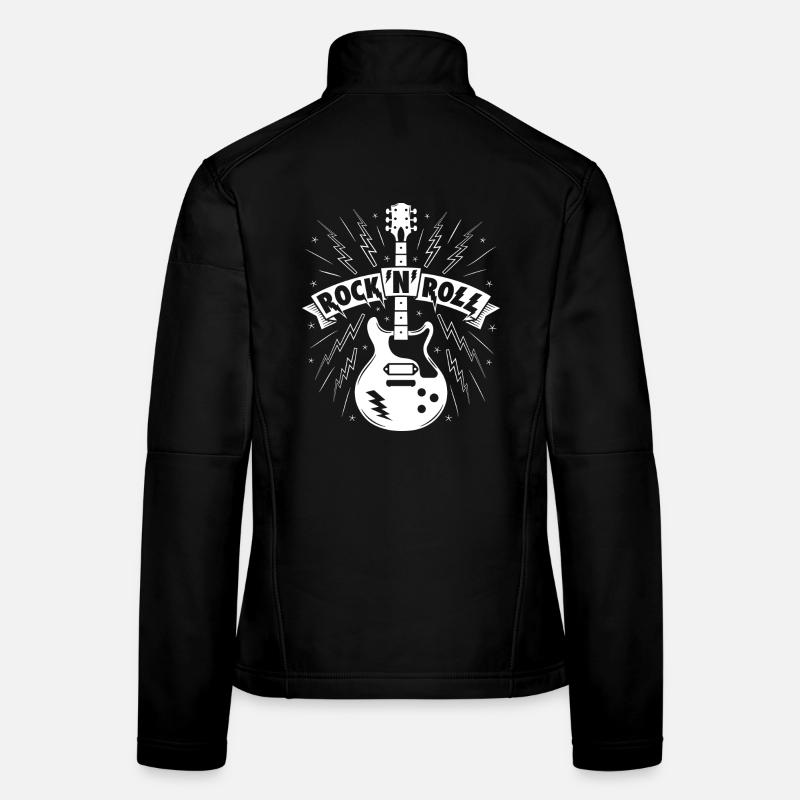 Bannière Rock’N’Roll avec guitare Veste en tissu softshell Femme
