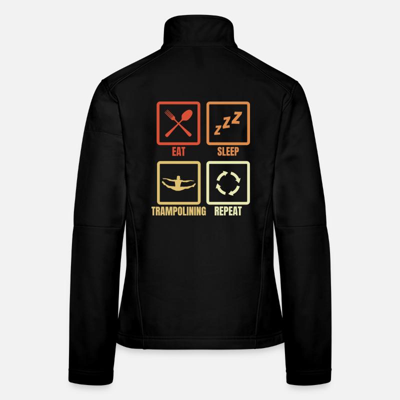 Manger Sommeil Trampoline Répéter Veste en tissu softshell Femme