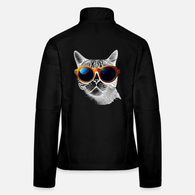 Ambiance de chat cool Veste en tissu softshell Femme
