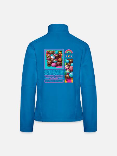 Zucker Mensch - Frauen Softshelljacke - Schwarz - Hinten