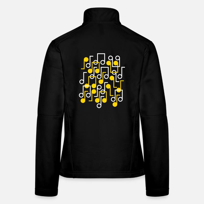 Notes de musique Style rétro motif Veste en tissu softshell Femme