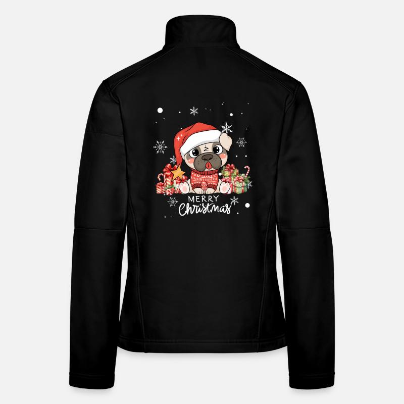 Chien Noël Veste en tissu softshell Femme