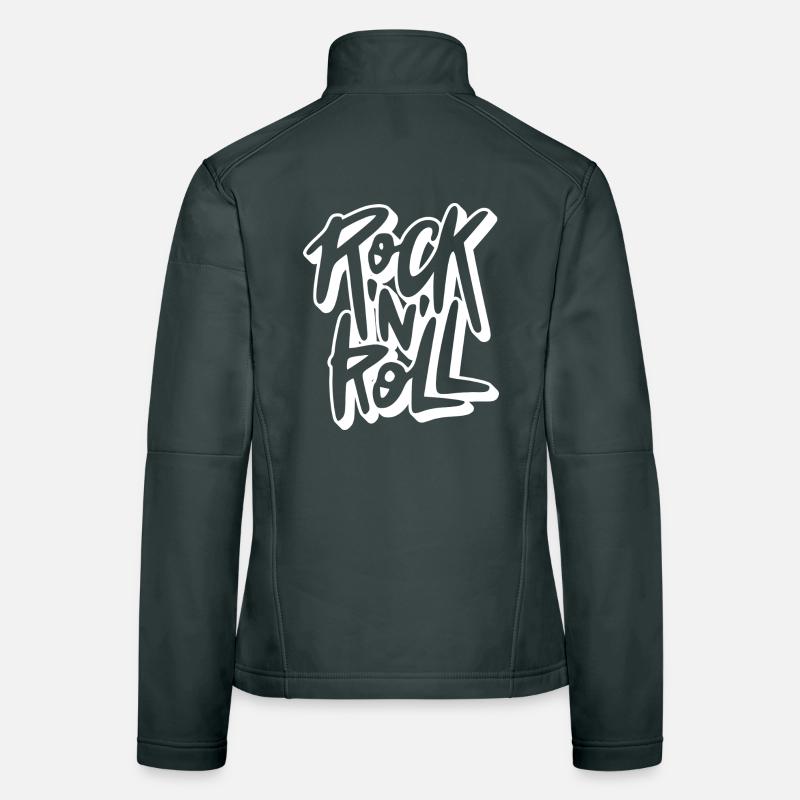 Texte de graffiti rock 'n' roll Veste en tissu softshell Femme