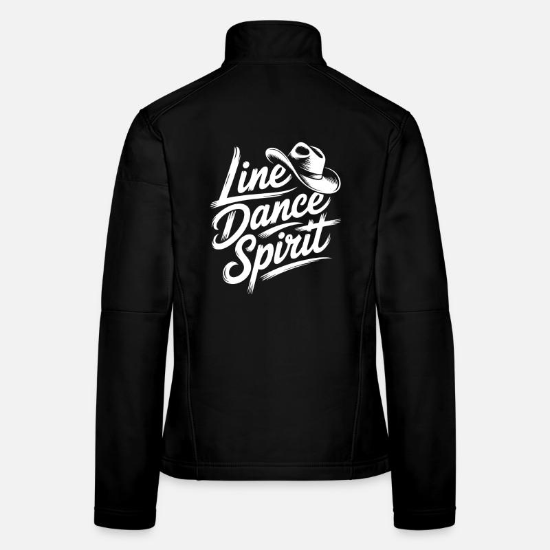 Line Dance Spirit Lettering Women's Softshell Jacket
