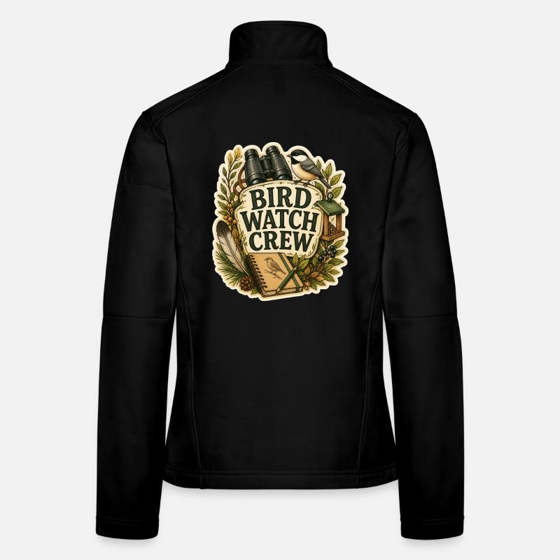 ÉQUIPE D’OBSERVATION DES OISEAUX Clouds Veste en tissu softshell Femme
