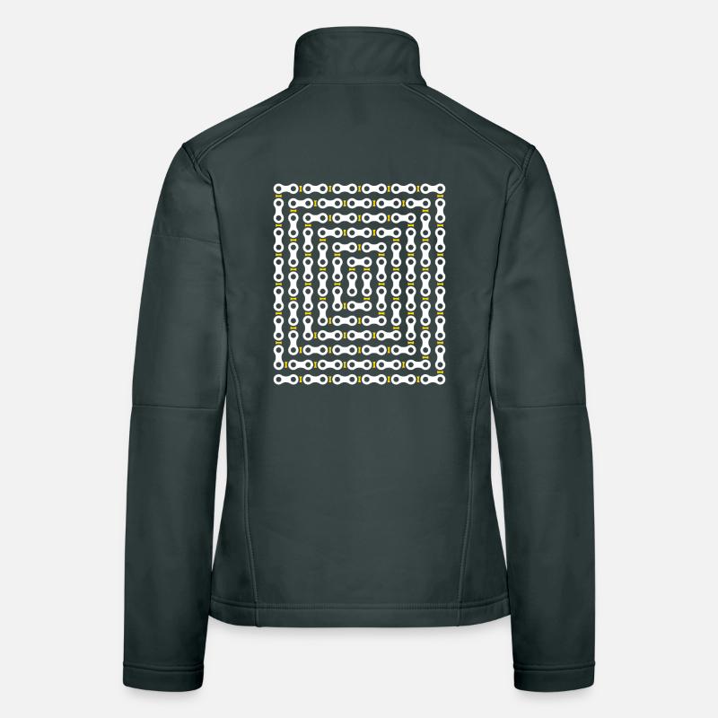 Bicycle Chain Pattern Women's Softshell Jacket